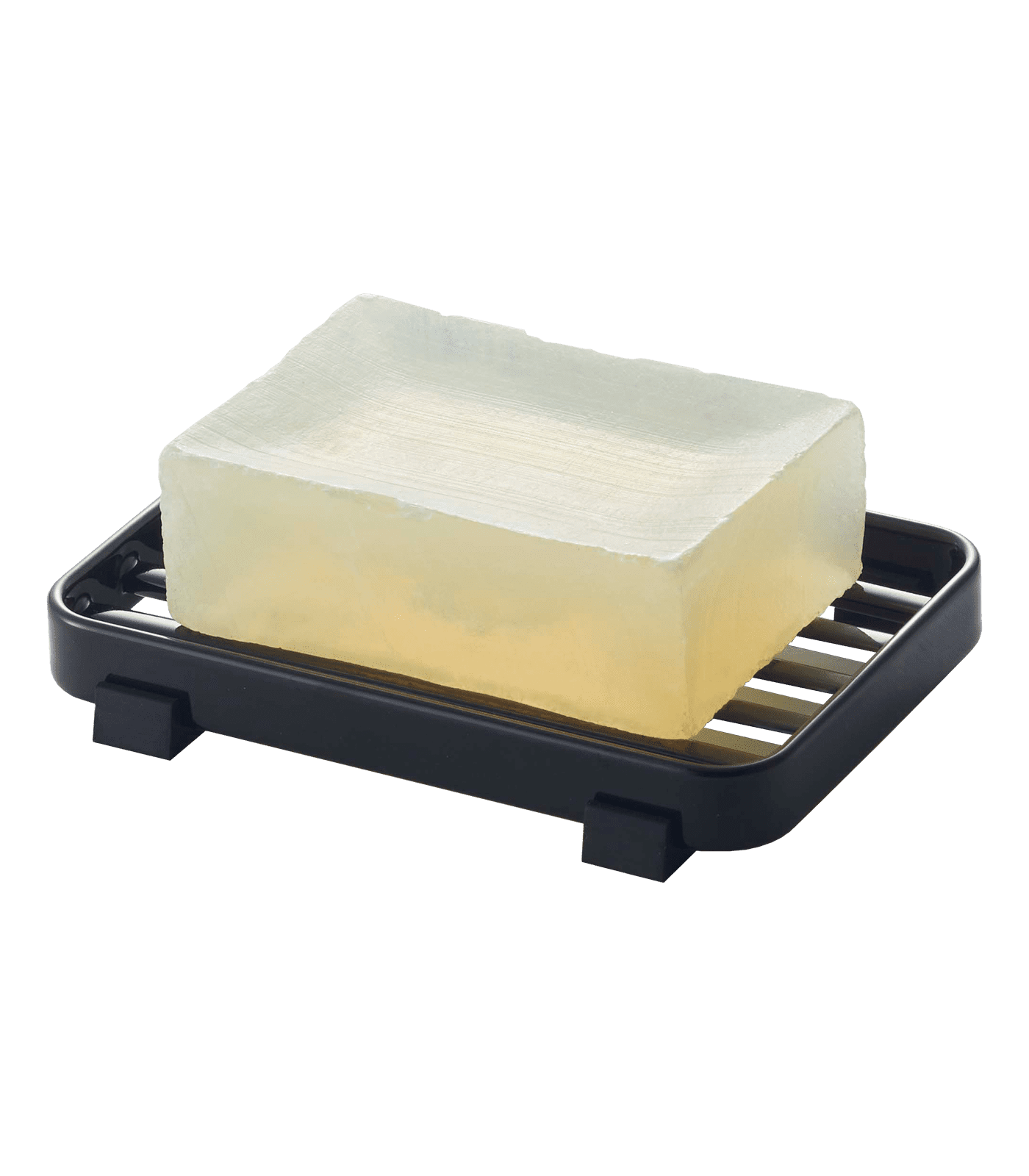 Black Steel Water-Resistant Soap Dish with Rubber Feet