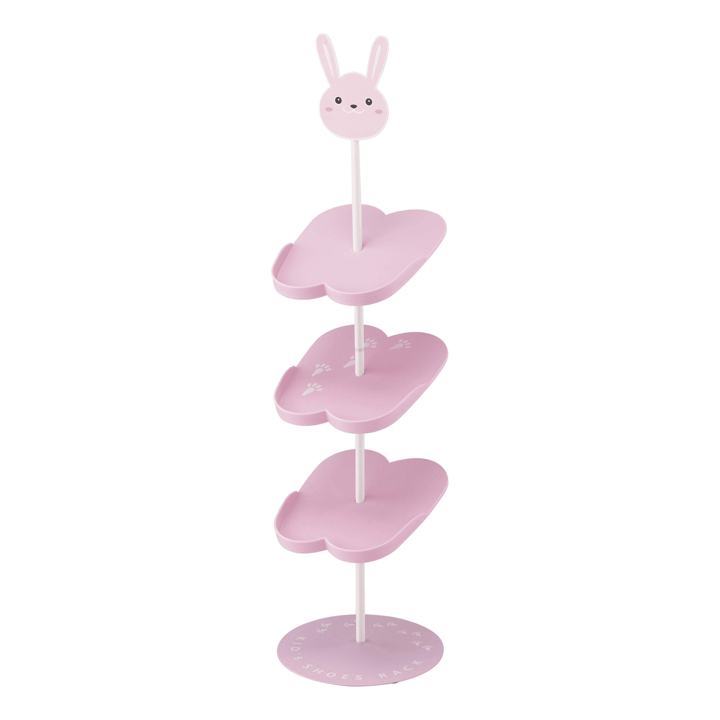 Pink Bunny Steel Children's Shoe Rack Organizer