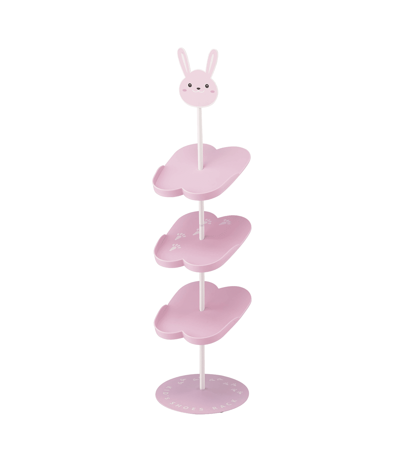 Pink Bunny Steel Children's Shoe Rack Organizer