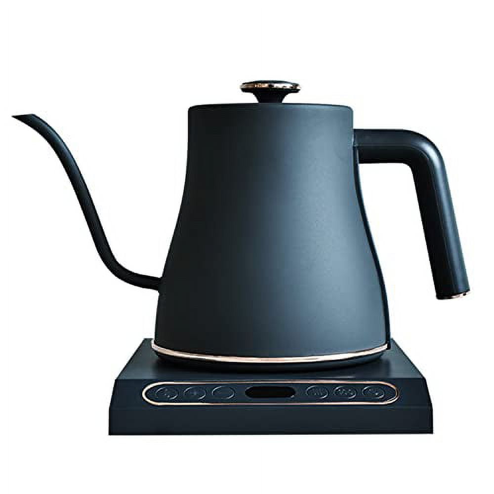 VETTA 1.75-Qt. Stainless Steel Retro Electric Kettle with Strix®  Controller, Black