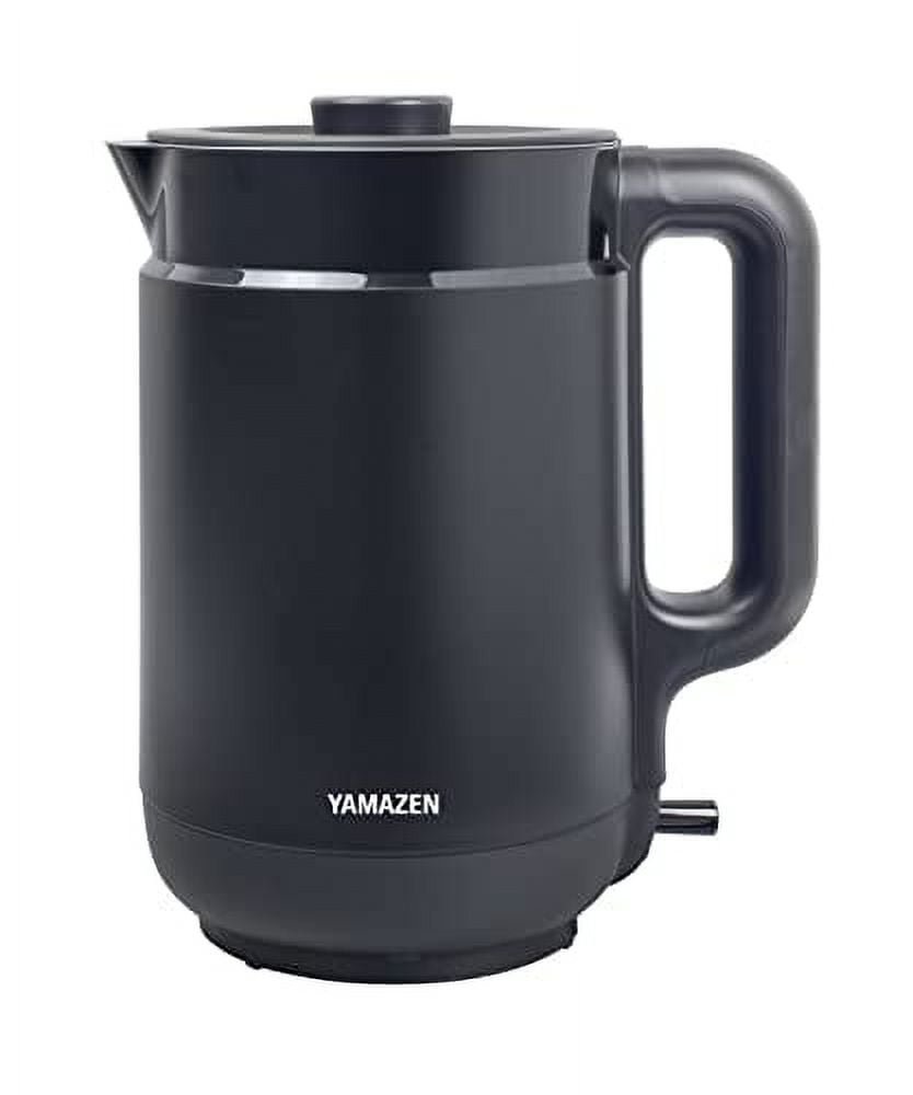 Yamazen] Electric kettle Electric kettle 1.5L Large capacity automatic  power off Free heating prevention function Lid removable One-touch  operation Double structure Black YKP-1512 (B) []// Coffee 