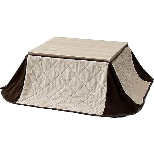 [Yamazen] Furniture style kotatsu table, special futon set, 75 cm wide x 60 cm deep, rectangular