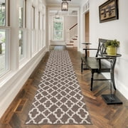 Yamaziot 2.7'x12' Runners Rug for Long Hallways, Rug Runner for Floor Mat, Non Slip Washable Brown Carpet Rug