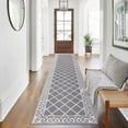 thumbnail image 1 of Yamaziot 2'x10' Runner Rug for Long Hallway, Washable Kitchen Floor Mat Non Skid Entryway Rug Low Profile Indoor Front Door Mat, Gray, 1 of 7