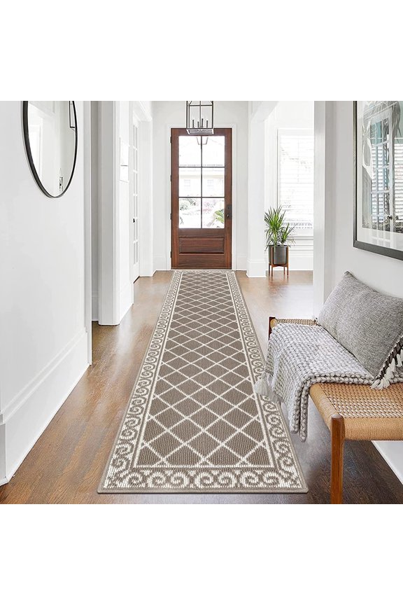 2'x10' Hallway Runner Rug Washable Kitchen Floor Runners for Hallway Non Skid Entryway Runner Mat Low Profile Inside Doormat Door Rugs for Laundry Room