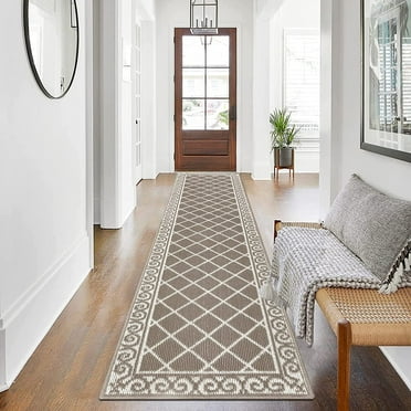 Yamaziot 2'x10' Hallway Runner Rug Washable Kitchen Floor Runners for Hallway Non Skid Entryway Runner Mat Low Profile Inside Doormat Door Rugs for Laundry Room