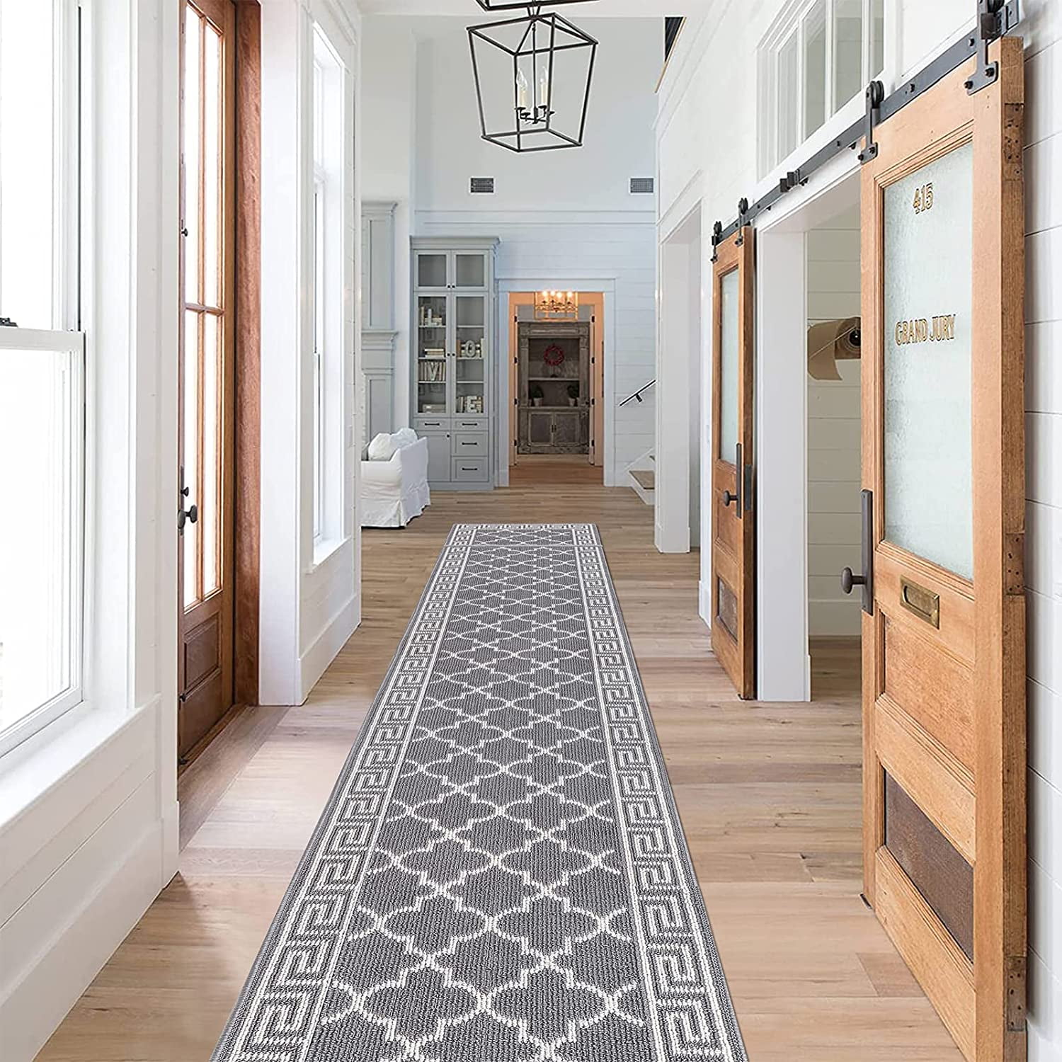 Yamaziot 1.7'x5' Hallway Runner Rug Washable Kitchen Floor Runners for  Hallway Non Skid Entryway Runner Mat Low Profile Inside Doormat Door Rugs  for Hallway Laundry Room Gray 