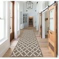 thumbnail image 1 of Yamaziot 2'x10' Runner Rug, Extra Long Farmhouse Kitchen Laundry Room Rug, Non Slip Washable Hallway Runner Rug, Brown, 1 of 9