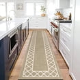 thumbnail image 1 of Yamaziot 2'x10' Runner Rug, Washable Kitchen Floor Runners Rugs for Hallway, Non Slip Entryway Mat Low Profile Inside Front Doormat, Laundry Room Rug, Beige, 1 of 7