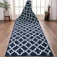 thumbnail image 1 of Yamaziot 2'x10' Runner Rugs for Hallway, Extra Long Farmhouse Kitchen Rug for Floor, Non Slip Washable Laundry Room Mat with Rubber Backing Doormat, Dark Blue, 1 of 8