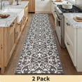 thumbnail image 1 of 2Pack Yamaziot 2'x10' Runner Rug for Long Hallway, Runners Rugs for Floor Mat, Non Slip Washable Gray Carpet, 1 of 6
