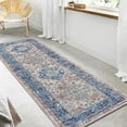 thumbnail image 1 of Yamaziot 2'x6' Boho Runner Rug for Hallway, Washable Laundry Room Rug, Farmhouse Kitchen Mat, Non-Shedding Blue Carpet for Bedroom, Living Room, Dining Room, 1 of 5
