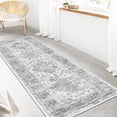 thumbnail image 1 of Yamaziot 2'x6' Boho Runner Rug for Hallway, Washable Laundry Room Rug, Farmhouse Kitchen Mat, Non-Shedding Gray Carpet for Bedroom, Living Room, Dining Room, 1 of 9