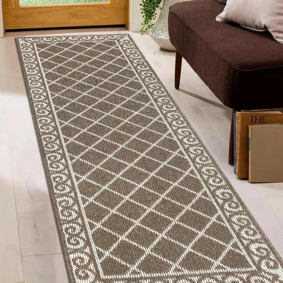 Yamaziot 2'x6' Hallway Runner Rug, Washable Kitchen Floor Runners for Hallway, Non Skid Entryway Runner Mat, Low Profile Inside Doormat Door Rugs for Hallway Laundry Room
