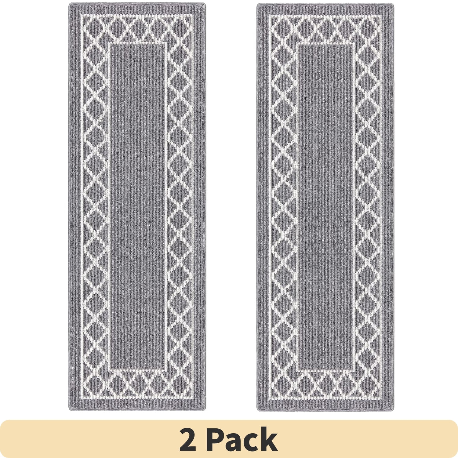 2 Pack Yamaziot 2'x6' Hallway Runner Rug Washable Kitchen Floor Runners for Hallway Non Skid Entryway Mat Low Profile Inside Doormat Rugs Carpet