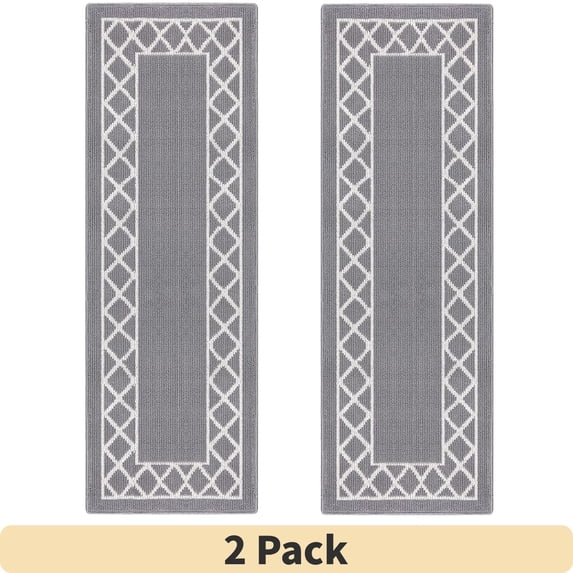 2 Pack Yamaziot 2'x6' Hallway Runner Rug Washable Kitchen Floor Runners for Hallway Non Skid Entryway Mat Low Profile Inside Doormat Rugs Carpet