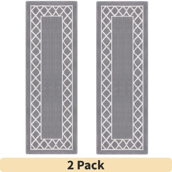 2 Pack Yamaziot 2'x6' Hallway Runner Rug Washable Kitchen Floor Runners for Hallway Non Skid Entryway Mat Low Profile Inside Doormat Rugs Carpet