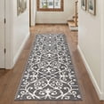 thumbnail image 1 of Yamaziot 2'x6' Runner Rugs for Hallway, Indoor Door Mat Low Profile Farmhouse Kitchen Runner Laundry Room Rug, Washable Non Slip Absorbent Resist Dirt Entrance Floor Mat, Gray, 1 of 8
