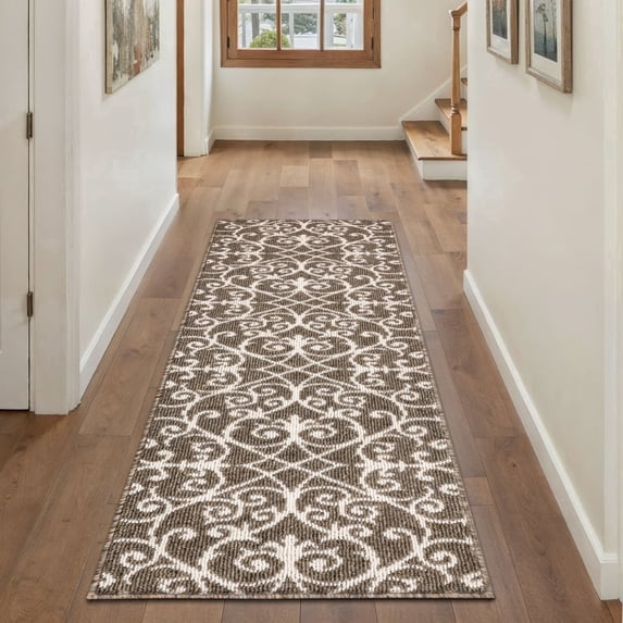 Yamaziot 2'x6' Runner Rugs for Hallway, Indoor Door Mat Low Profile Farmhouse Kitchen Runner Laundry Room Rug Carpet, Washable Non Slip Entrance Floor Mat