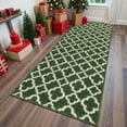 thumbnail image 1 of Yamaziot 2'x6' Runner Rugs for Hallway Floor, Washable Farmhouse Kitchen Rug, Non Slip Laundry Room Mat Carpet, Christmas Green, 1 of 9