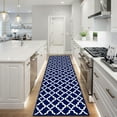 thumbnail image 1 of Yamaziot 2'x8' Carpet Runners Rug for Long Hallways Floor with Rubber Backing, Washable Non Slip Farmhouse Kitchen Laundry Room Mat Doormat, Dark Blue, 1 of 8