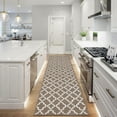 thumbnail image 1 of Yamaziot 2'x8' Runner Rug Long Farmhouse Kitchen Laundry Room Rug Runner Non Slip Washable Hallway Living Room Rug, Brown, 1 of 8
