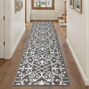 Yamaziot 2'x8' Runner Rugs for Hallway, Farmhouse Kitchen Runner Laundry Room Rug, Washable Non Slip Entrance Floor Mat, Gray Carpet