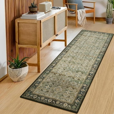 Yamaziot 2'x6' Runner Rugs for Hallway, Moroccan Boho Washable Rug, Non Slip Vintage Mat for Laundry Living Room Bedroom Porch