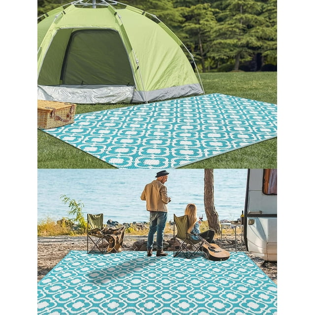 Yamaziot 6'x9' Outdoor Rugs Patio Rug Reversible Mats RV Outdoor Rugs