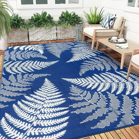 Yamaziot 6'x9' Outdoor Rugs Patio Rug Reversible Mats RV Outdoor Rugs Camping Rugs Plastic Straw Rug Outdoor Area Rug for Patios, Camping, Porch, RV, Balcony, Beach