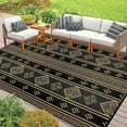 Yamaziot 6'x9' Reversible Waterproof Patio Rug, Vintage Design Outdoor ...