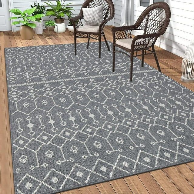 Yamaziot 6x9' Outdoor Rugs Patio Rug Reversible Mats RV Outdoor Rugs