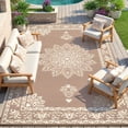 thumbnail image 1 of Yamaziot 9'x12' Outdoor Rugs Patio Rug Reversible Mats, RV Rug, Waterproof Camping Rug Plastic Straw Outdoor Rug for Patio Porch, Balcony, Beach, Deck, Backyard, Garden, Beige, 1 of 9