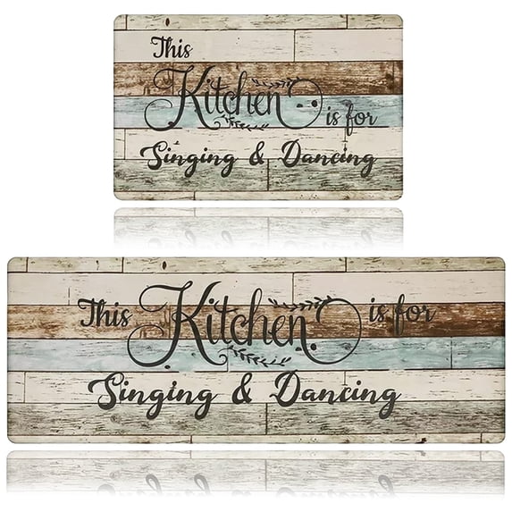 Yamaziot Anti Fatigue Kitchen Mat Set Waterproof Non Slip Farmhouse Kitchen Floor Mats with Runner Cushioned Kitchen Rug Heavy Duty Standing Mat 18"x47"+18"x30"