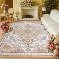 thumbnail image 1 of Area Rugs 5'x7', Yamaziot Washable Rug, Area Rug for Living Room Bedroom Dining Room, Non Slip Vintage Boho Oriental Farmhouse Accent Carpet, 1 of 6