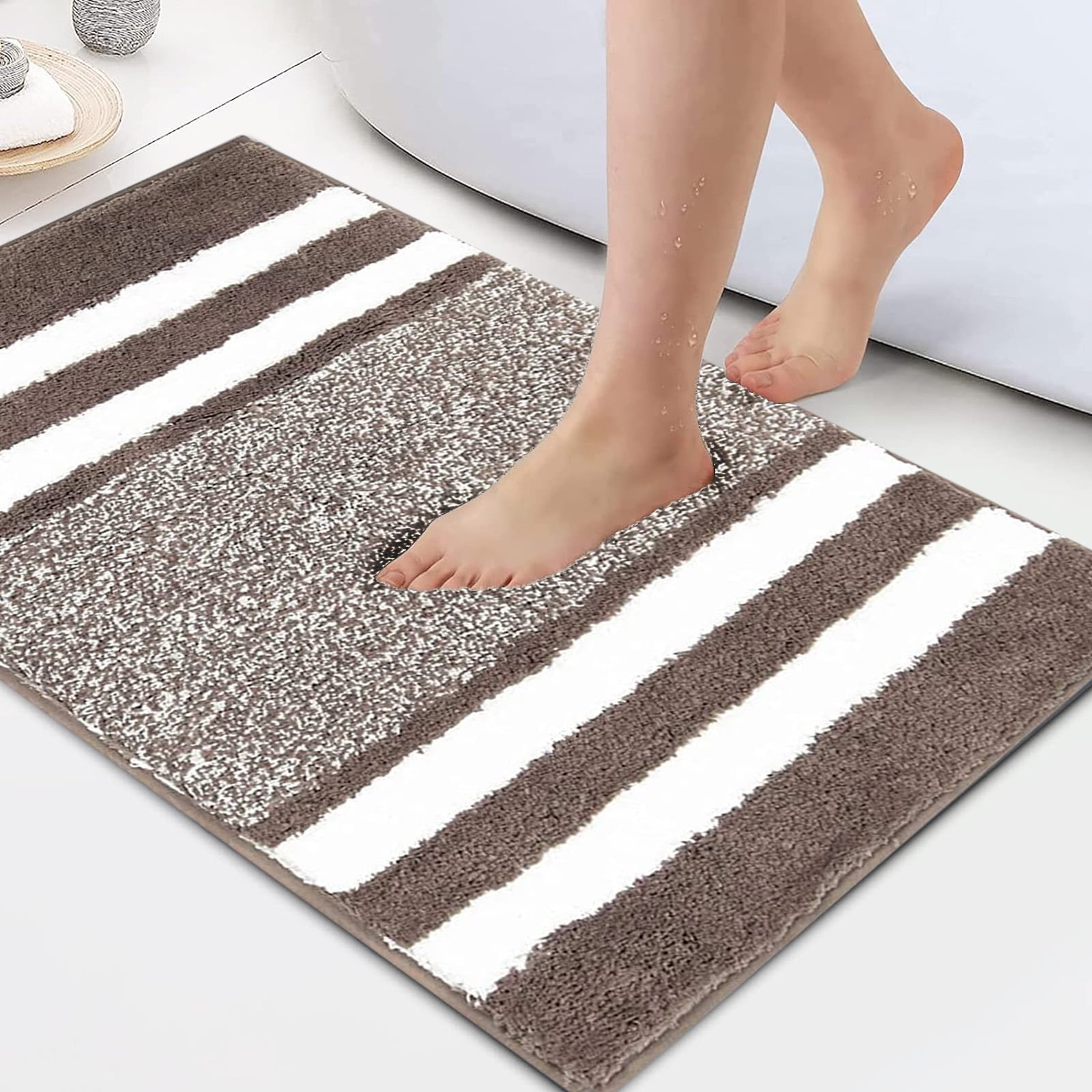 1pc Bathroom Rugs Mats 20x31.5 Water Absorbent Non-Slip Mat Used