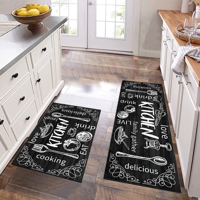 Yamaziot Kitchen Mats Set of 2 Non Slip Kitchen Rugs and Mats Kitchen
