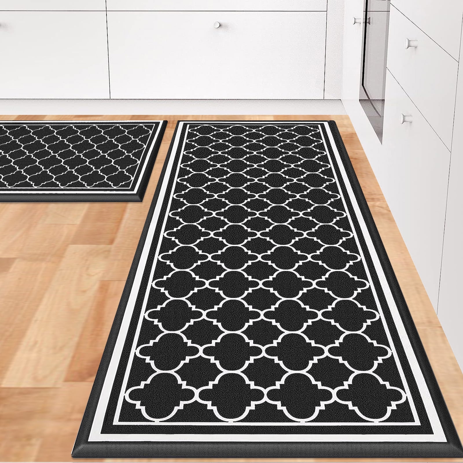 Yamaziot Kitchen Runner Rug Mat, Anti Fatigue Kitchen Rugs and Mats Set of 2, Comfort Non Slip