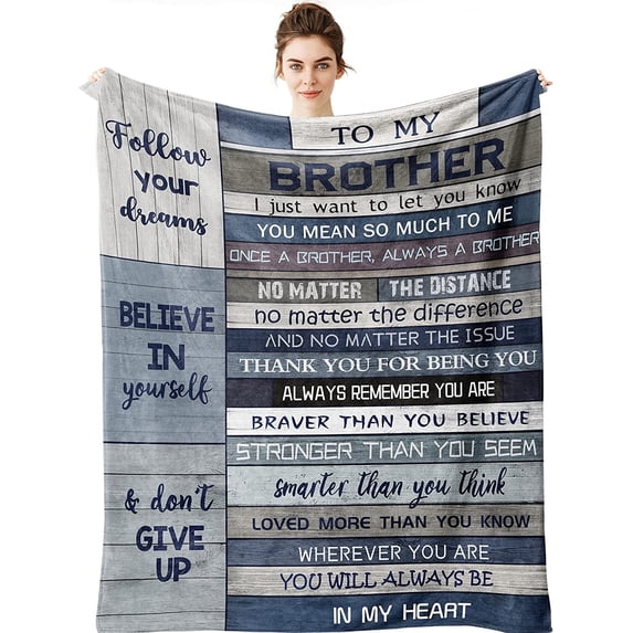 Yamco Big Brother Gift Blanket - Brother Gifts - Gifts for Older Brother - Funny Brother Gifts from Sister 80" x 60" - Birthday Gifts for Brother - Gifts for Brother - Birthday Graduation Gift Ideas