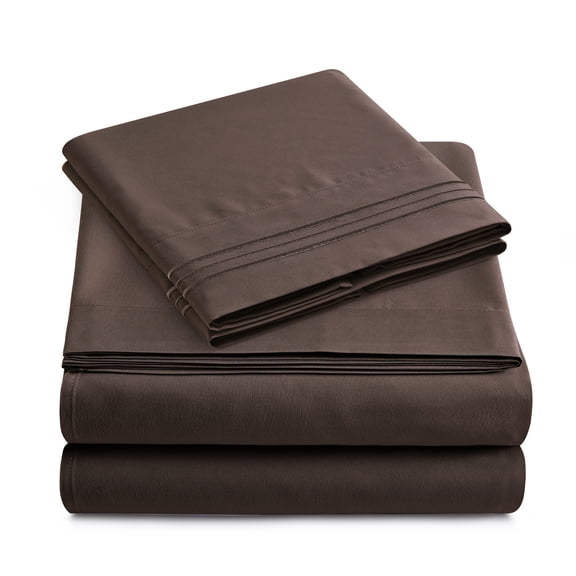 Yamel Home - Queen Size Bed Sheet Set- Luxurious Feeling 2000 - Deep Pockets up to 16'' Wrinkle Free - Brown, Queen