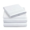 thumbnail image 1 of Yamel Home - Twin Size Bed Sheet Set - Luxurious Feeling 2000 - Deep Pockets up to 16'' Wrinkle Free - White, Twin, 1 of 5