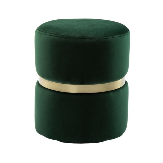 TOV Furniture Yamma Forest Green Velvet Ottoman