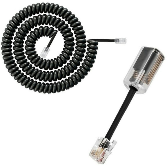 Yammee 1 Set RJ9 Phone Cord Detangler Landline Handset Cord Cable for Desk Phone