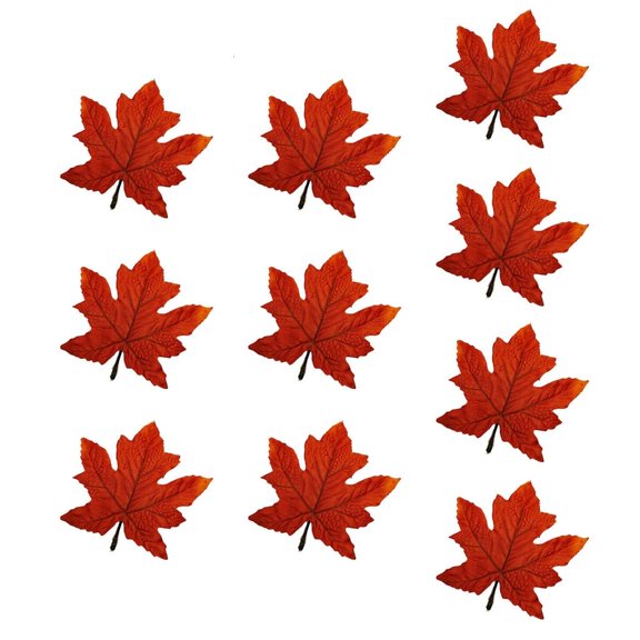 Yammee 10 Artificial Maple Leaf 15CM Long With Detailed Vein For Wedding Backdrops And Crafting Activities