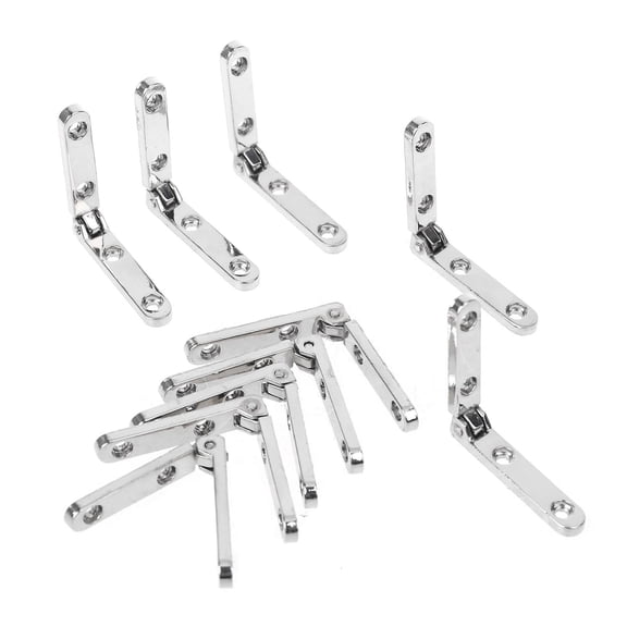 Yammee 10 Pcs Small Zinc Alloy Hinges 90 Degree Home Hinges for Small Wood Projects