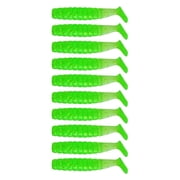 Yammee 10Pcs Paddle Tail Swimbaits 4cm 1.1g Artificial Worm Baits T Tail Swim Baits for Saltwater Soft Fishing Lures