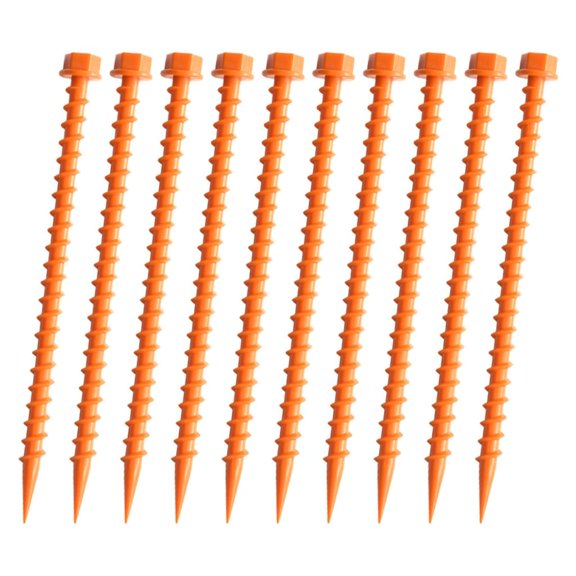 Yammee 10Pcs Plastic Tent Pegs, Plastic Tent Nails for Fixing Camping Tent