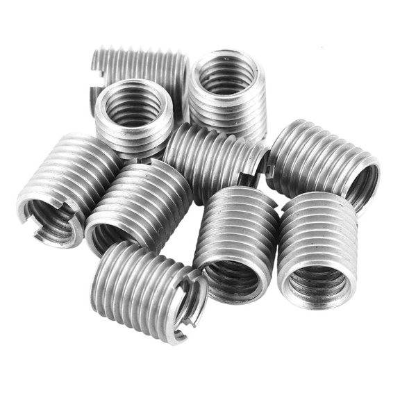 Yammee 10Pcs Professional Insert Nut Sleeve 2-M16 Thread Adapter Sleeve Reducing Nut Insert Sleeve Converter Nut Coupler