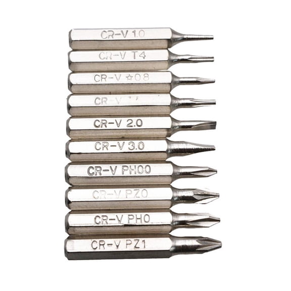 Yammee 10pcs 28mm Magnetic for CR-V Precision Screwdriver Bit Set PH00 PH0 Z1 Z0 3.0 2.