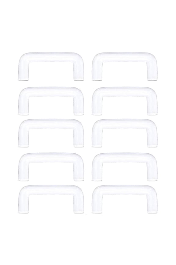 Yammee 10pcs Acrylic Nose Ring Retainer Clear Piercing Retainers U-Shape Piercing Hider